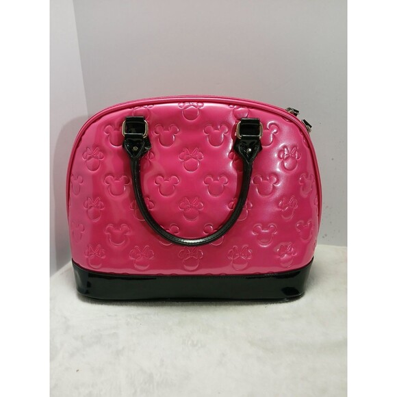 DISNEY x LOUNGEFLY Pink Minnie‎ Loves Mickey Large Dome Satchel Bowling Bag main image 6